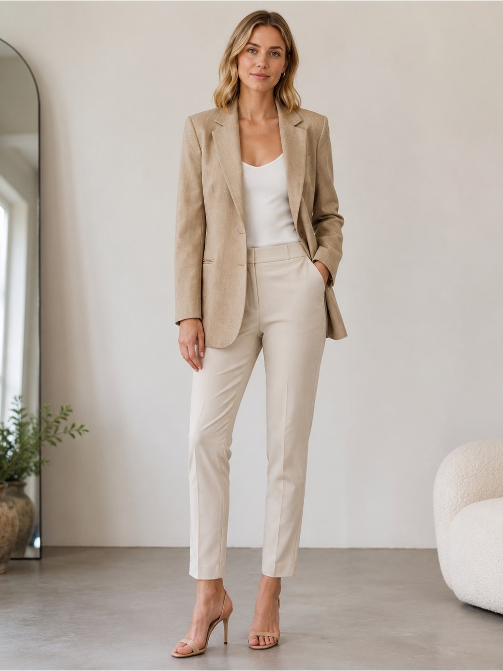 Sandro Paris Linen Blend Suit Jacket Blazer – NWT – Size 38